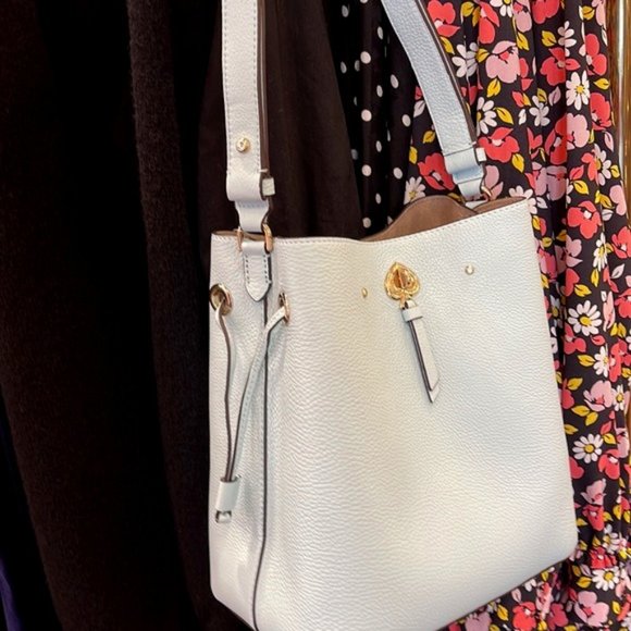 Kate Spade Marti Large Bucket Bag Blue Glow - Picture 1 of 16